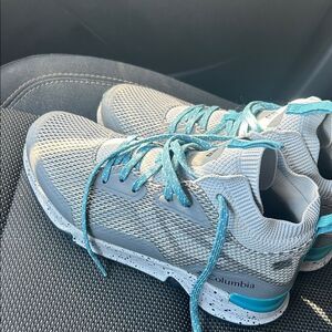 Columbia Gray and Teal Athletic Shoes